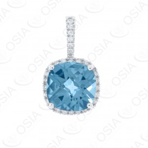 9 KARAT DIAMOND AND GEMSTONE PENDANT