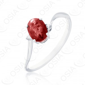 9 KARAT DIAMOND AND GEMSTONE RING