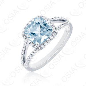 18 KARAT DIAMOND AND GEMSTONE RING