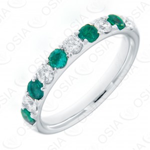 18k KARAT DIAMOND AND GEMSTONE RING