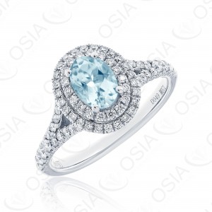 18 KARAT DIAMOND AND GEMSTONE RING