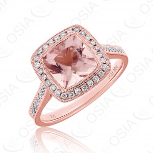 18 KARAT DIAMOND AND GEMSTONE RING