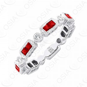 18k KARAT DIAMOND AND GEMSTONE RING