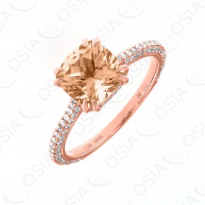 18 KARAT DIAMOND AND GEMSTONE RING