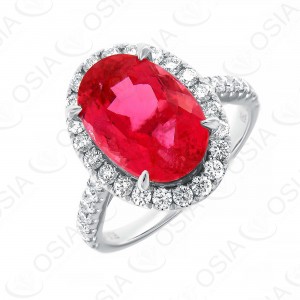 18 KARAT DIAMOND AND GEMSTONE RING