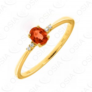 18 KARAT DIAMOND AND GEMSTONE RING